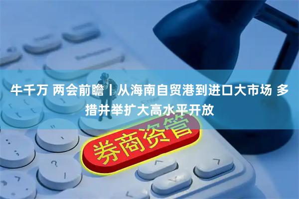牛千万 两会前瞻丨从海南自贸港到进口大市场 多措并举扩大高水平开放
